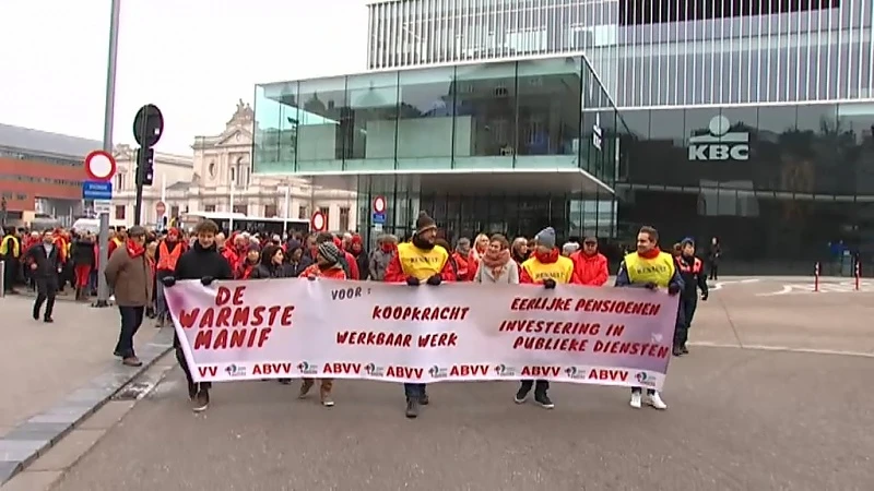 Vakbonden manifesteren in Leuven: "Doe iets aan de hoge pensioenleeftijd"