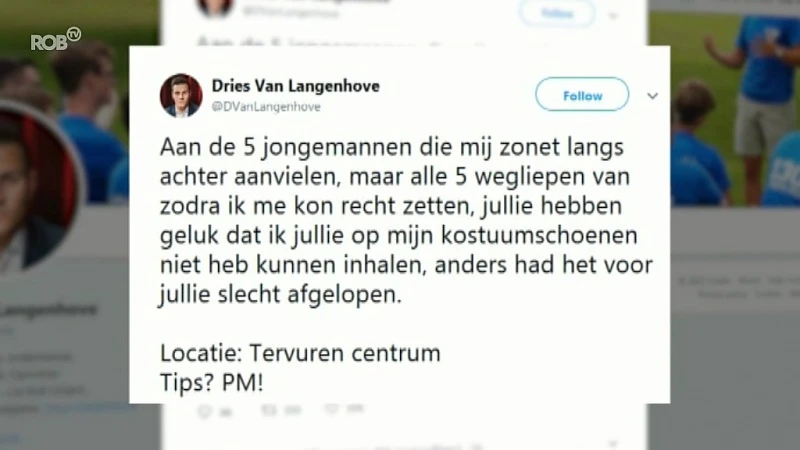 Dries Van Langenhove aangevallen door vijf jonge mannen in Tervuren