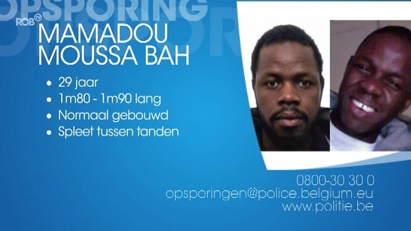 Mamadou Moussa Bah vermist sinds zaterdag 29 juni