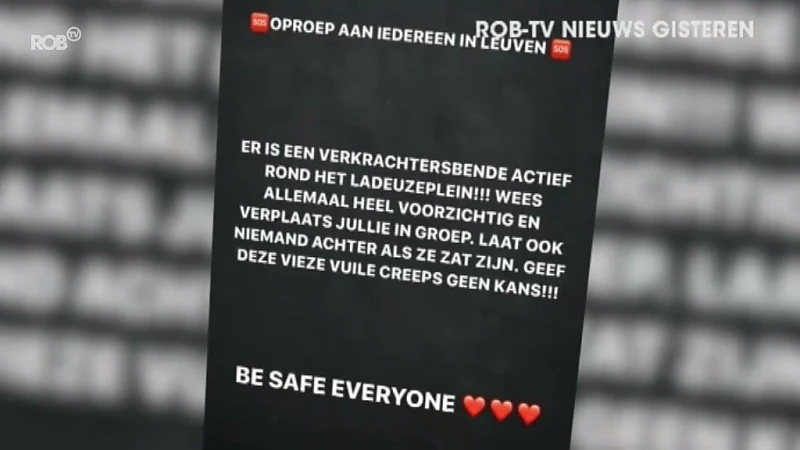 Geruchten over verkrachtersbende in Leuven is één groot misverstand
