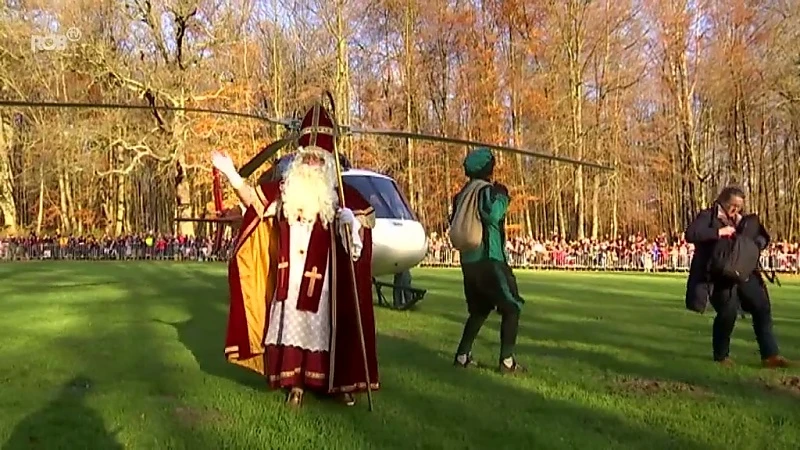 Sinterklaas maakt intrede in Tervuren met de helikopter
