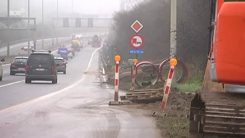 De wegverzakking op de E314 in Herent is hersteld