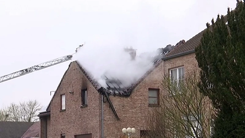 Uitslaande brand in woning in Bierbeek door kortsluiting in de verbrandingsketel