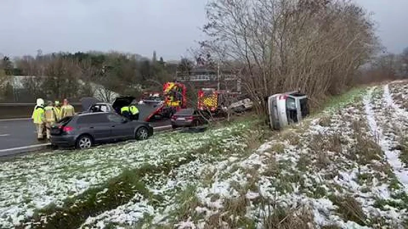 Kettingbotsing met acht voertuigen op E314 richting Lummen
