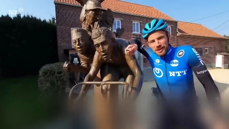 Victor Campenaerts vlogt en geeft 50 euro aan wielertoerist