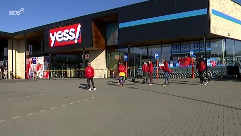 Halve dag staking bij Albert Heijn in Aarschot