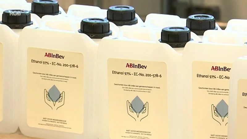 AB Inbev nu ook gestart met het maken van ethanol voor de productie van alcoholgel
