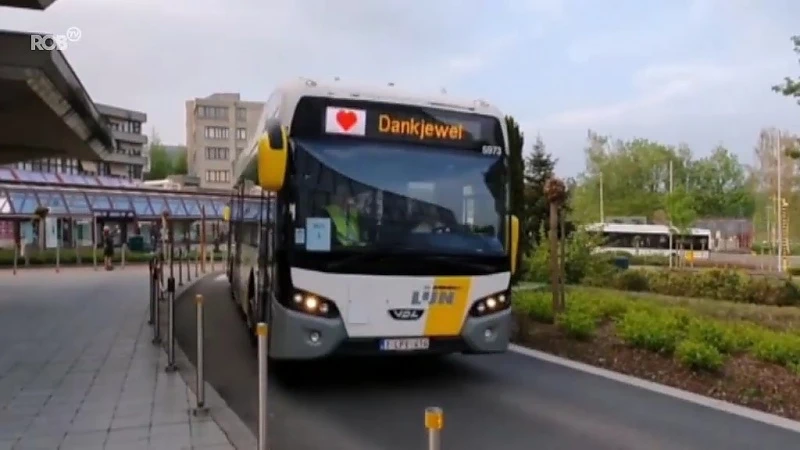 De Lijn brengt eresaluut aan personeel van UZ Leuven