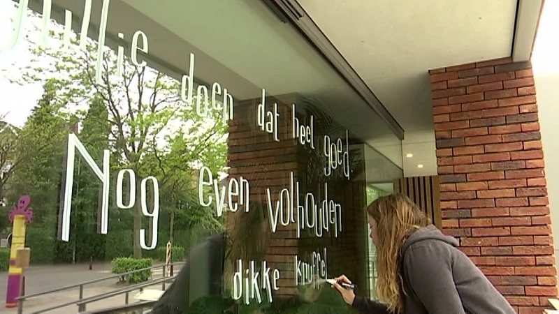 Leuvenaars worden wakker met kunstwerk op hun raam