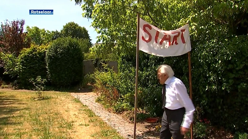 Alfons Leempoels (103) wandelt marathon voor corona-onderzoek