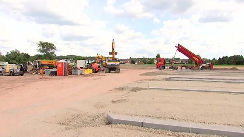 Werken Oosterlindeveld in Schaffen bij Diest volop aan de gang