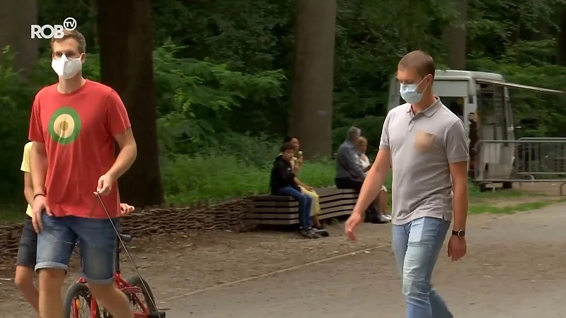 Ook in de Lekdreef in Averbode zijn mondmaskers verplicht