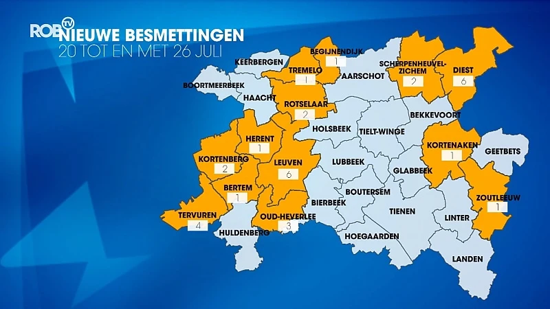 Bekijk hier hoeveel coronabesmettingen er zijn in jouw gemeente