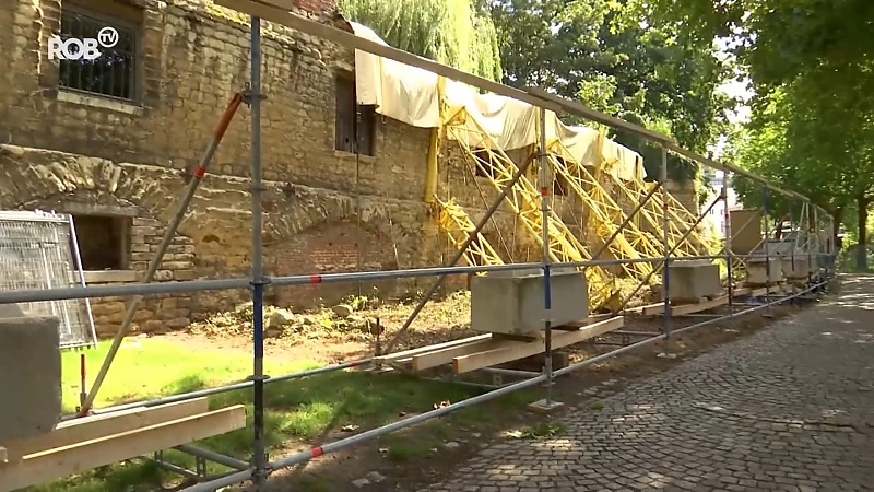 Restauratie van stadsomwalling aan het Handbooghof in Leuven van start