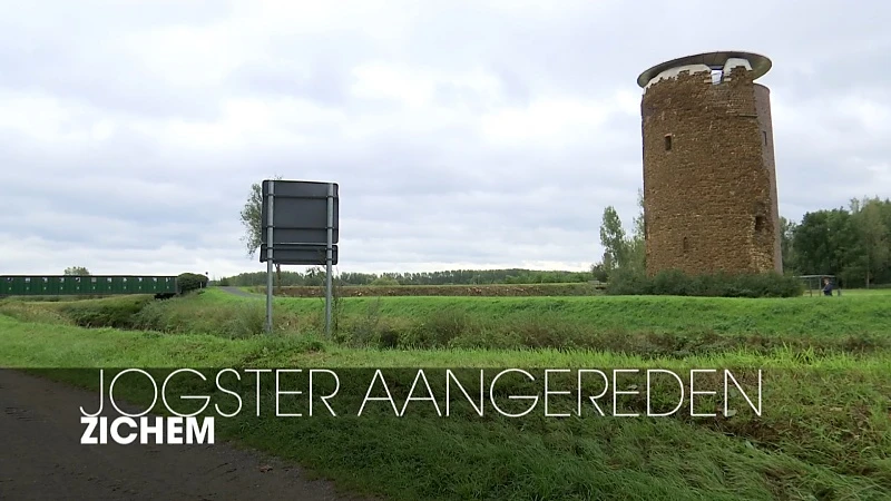 Vrouw al joggend aangereden door fietser uit peloton in Zichem