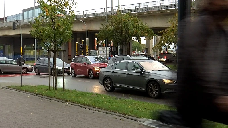 Verkeersdrukte door werken Vaartkom Leuven