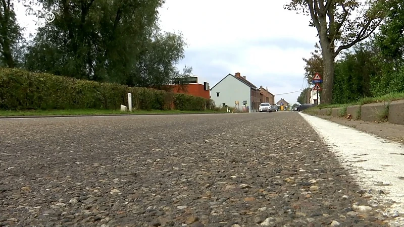 maandag wordt deel Tiensesteenweg in Binkom bij Lubbeek hersteld