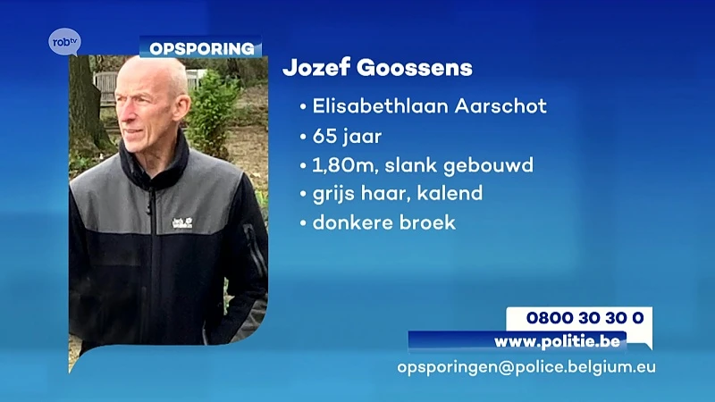 OPSPORINGSBERICHT: Jozef Goossens (65) uit Aarschot