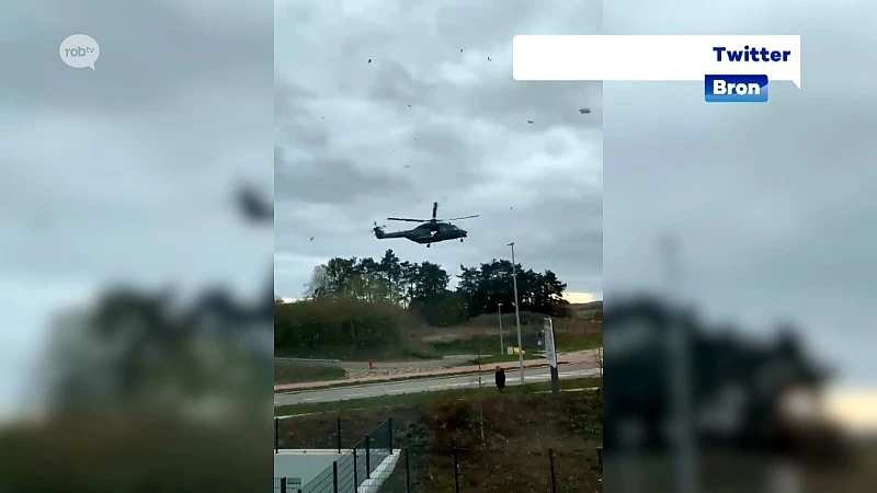 Leger voert testvluchten uit met helikopter aan UZ Leuven voor overbrengen coronpatiënten