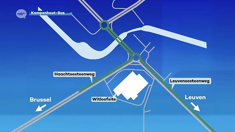 Hinder voor verkeer aan rotondes Kampenhout-Sas