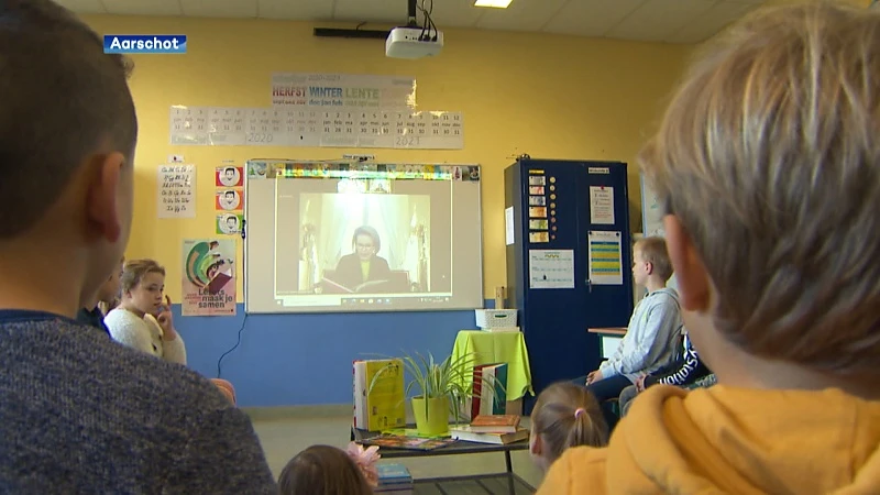 Skypen met Koningin Mathilde? Geen probleem voor deze leerlingen uit Aarschot