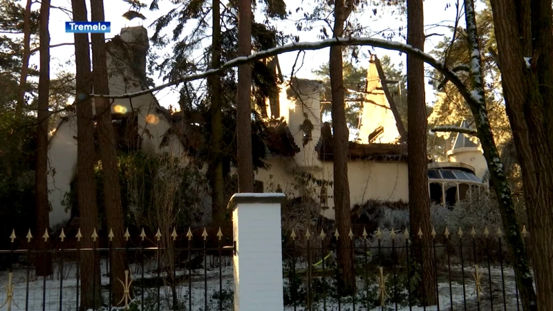 Villa in Tremelo volledig vernield door zware brand