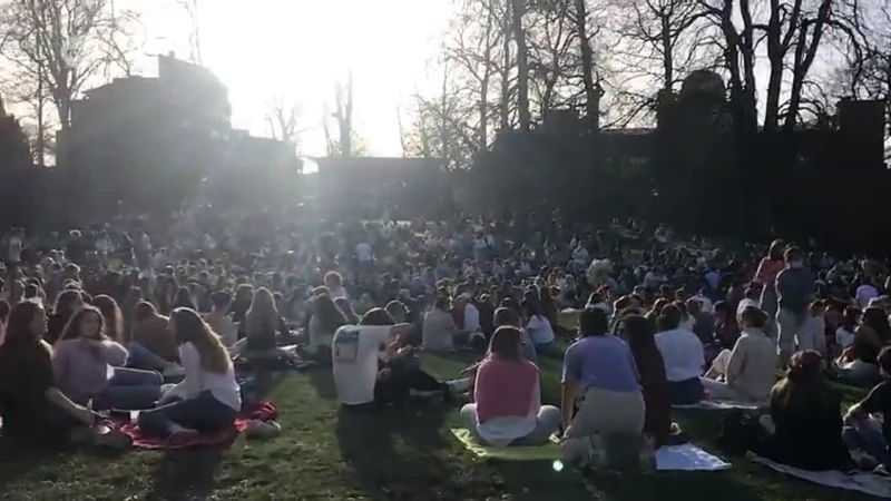 Enorm druk in stadspark in Leuven