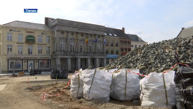 Niet elk café in het centrum van Tienen zal een terras kunnen open door de werken aan de Grote Markt
