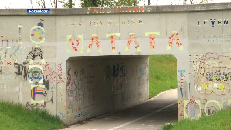 Licht aan het eind van de tunnel: vormgever uit Rotselaar tovert fietstunnel om tot lichttunnel