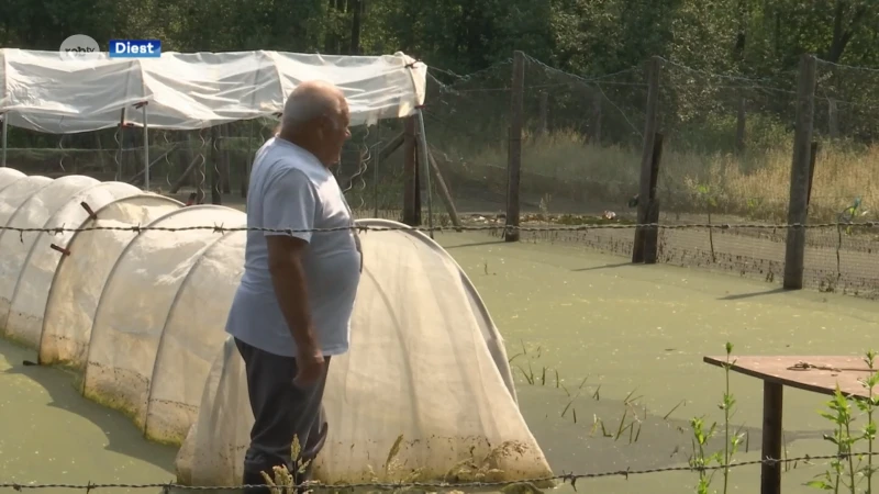 Tuin van een man uit Diest staat al meer dan een maand onder water door een overstroomde beek