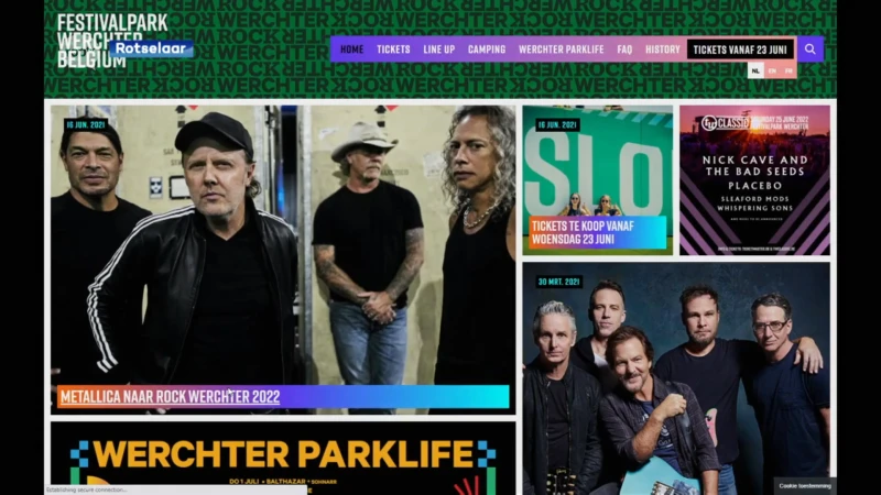 Metalband Metallica aangekondigd als tweede headliner op Rock Werchter 2022