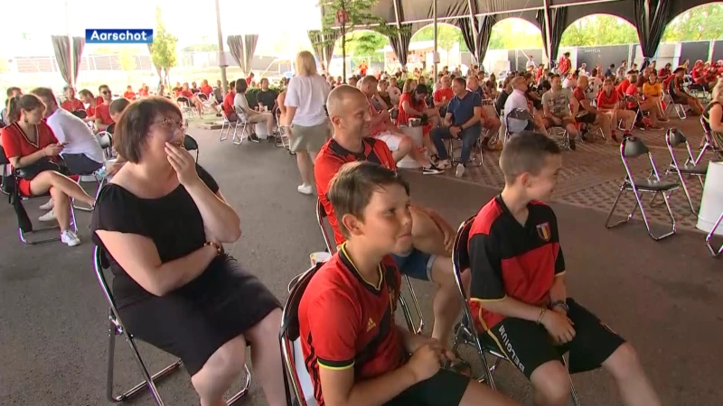400 mensen volgenden gisterenavond wedstrijd van Rode Duivels in Aarschot