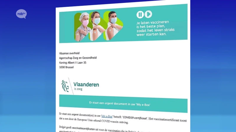 Steden en gemeenten waarschuwen om goed uit te kijken voor phishingmails in verband met COVID-certificaat