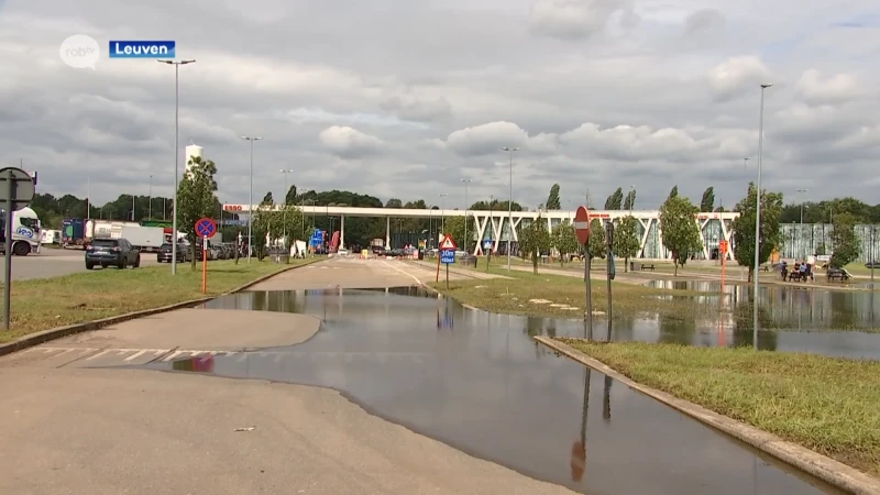 Snelwegparking langs E40 in Heverlee staat nog altijd onder water