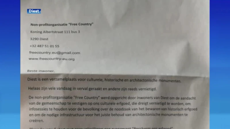 Valse brief in verschillende brievenbussen in Diest vraagt om donaties voor erfgoed van de stad
