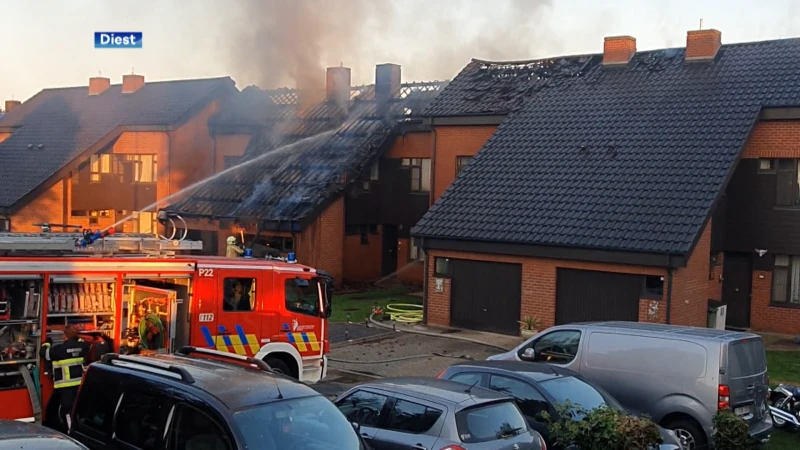 Al zeker zeven mensen moeten verhuizen naar een noodwoning na de zware brand in Diest