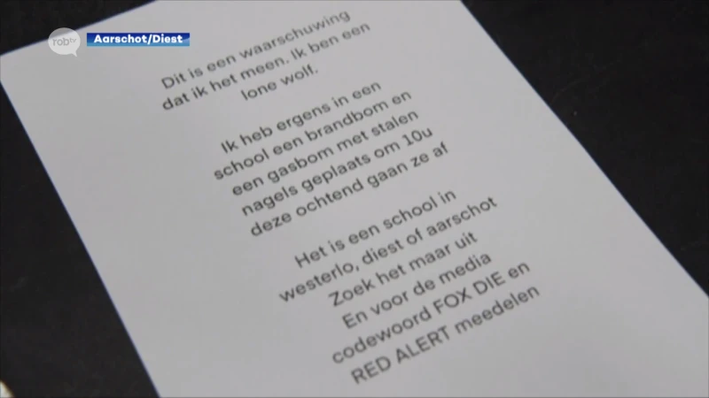 Parket eist 8 jaar cel voor man (41) die in 2019 dreigde met bomaanslag in scholen in Aarschot en Diest