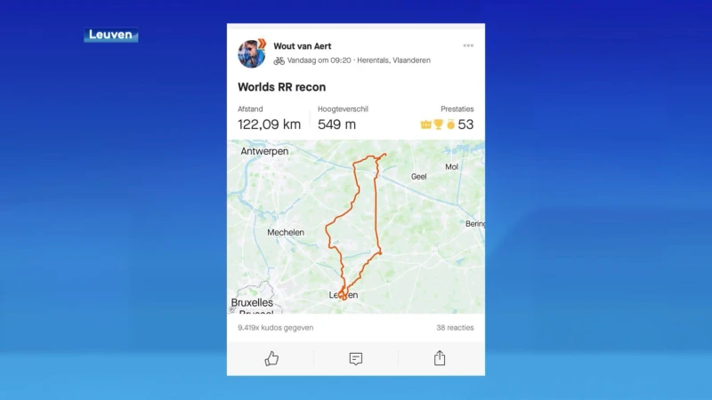 Koning van de Wijnpers: Wout van Aert raast over WK-parcours en pakt KOM op Strava