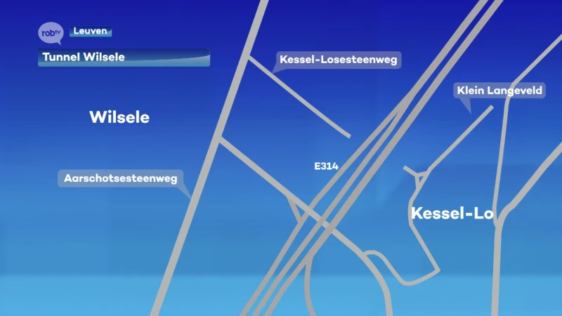 Tunnel onder E314 van Wilsele naar Kessel-Lo en Holsbeek weer open