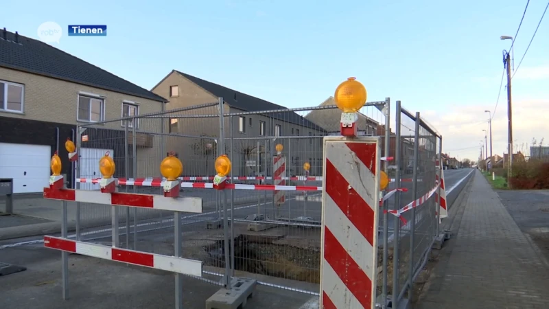 Wegverzakking op Aarschotsesteenweg