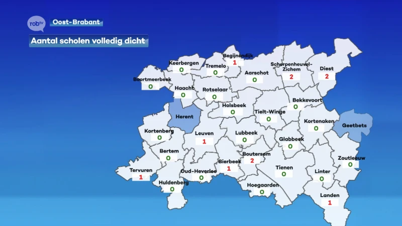 Minstens 11 basisscholen in onze regio zijn volledig gesloten blijkt uit rondvraag ROBtv