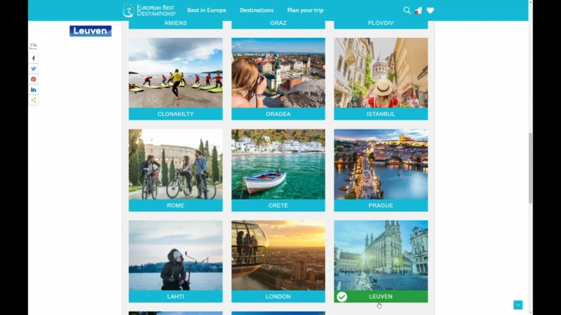 Leuven op shortlist voor Beste Europese Bestemming, naast Praag, Londen en Rome