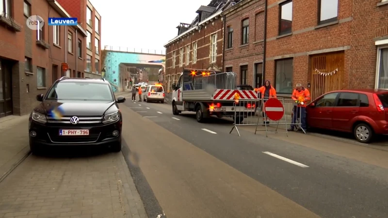 Hevige brand zorgt voor tijdelijke eenrichtingsstraat in Leuven