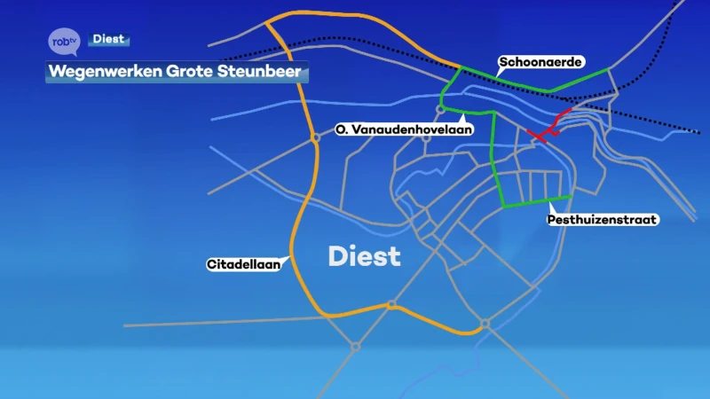 Omer Vanaudenhovelaan in Diest vanaf maandag opnieuw afgesloten