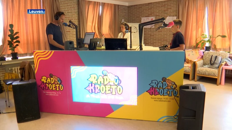 Opvangcentrum voor Oekraïense vluchtelingen aan de Scheutsite in Leuven wordt radiostudio voor 1 dag