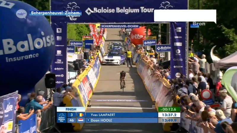 Belgisch kampioen Yves Lampaert wint tijdrit Baloise Belgium Tour in Averbode