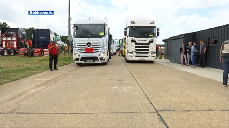 Al meer dan 700 vrachtwagens schreven zich in voor "Truckers For Life" in Bekkevoort