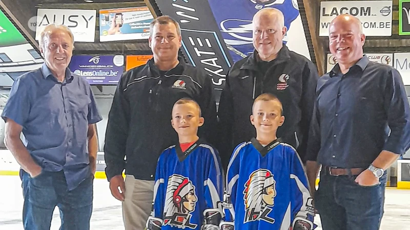 Leuvense ijshockeyclub Chiefs laat Oekraïense broertjes Ilya en Yvan (8) gratis meetrainen