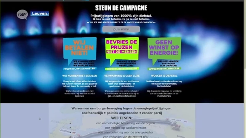 Leuvenaar start 'Wij betalen niet'-campagne tegen dure energiefacturen