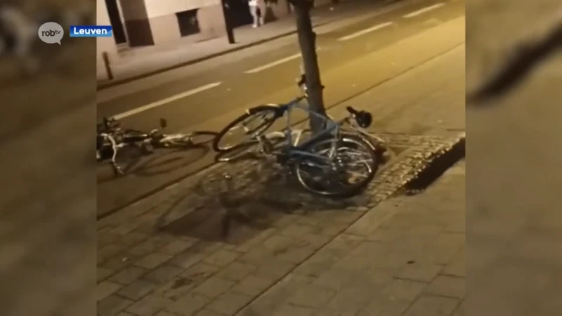 Vandalen gooien met fietsen in de Bondgenotenlaan, getuige verschuilt zich en voelt zich doodsbang